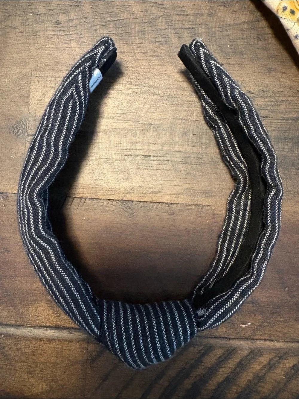 Source Unknown Black and White Striped Knot Headband - Women Accessories
